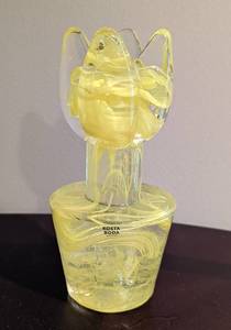Kosta Boda Yellow Art Glass Tulip