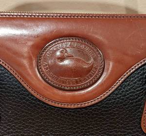 Dooney and Bourke Black and Brown Leather Purse