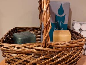 Decorative Basket and Candles