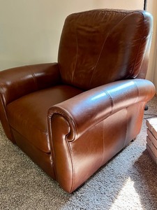 Brown Leather Recliner by Robinson and Robinson