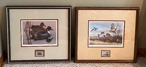 Two Vintage Framed Duck Stamps and Prints