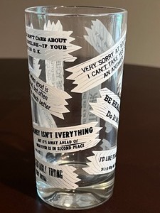 Set of Five Vintage Tumblers with Fun Sarcastic Sayings