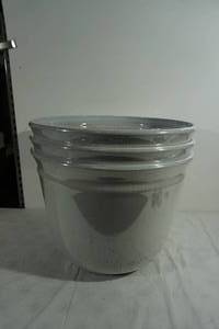 3 NEW Members Mark 22 Mason Plastic Cloud White Planters