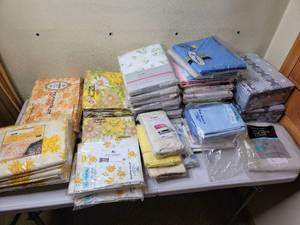 lot 32 image: Over 50 Vintage 1950s-70s Mid-Century Sheets and Pillowcases- Still In Packages $2000 Resale Value