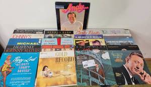 lot 10 image: 21 Really Fun Vintage Vinyl Records-Johnny Mathis, German Band Marches, And More