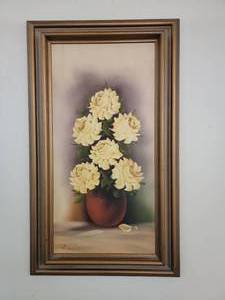lot 31 image: Signed Vintage Framed Floral Painting by Renowned Austrian Artist A. Silver $700 Value