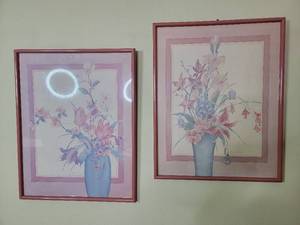 lot 20 image: 2 Vintage 1980s  23 x 29  by Renowned Artist Gloria Eriksen-23 x 29