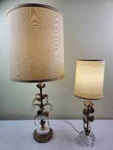lot 53 image: 2 Gorgeous Mid-Century Hollywood Regency Lamps- $250 Value