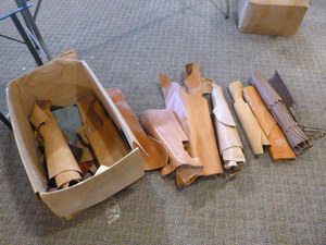 Box of Scrap Leather