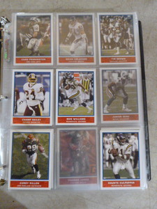 3-Ring Binder of Football Cards