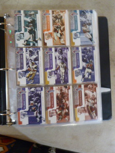 3-Ring Binder of Football Cards