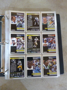 3-Ring Binder of Football, Baseball, Hockey and Basketball Cards