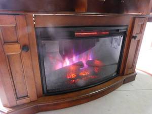 lot 5 image: 120v electric fireplace with remote
