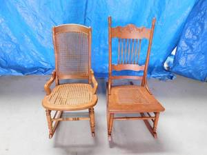 lot 7 image: 2 - wood rocking chairs