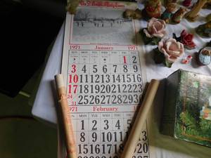 lot 52 image: Lot of Christmas stuff with 3 old calendars from St Cloud Times