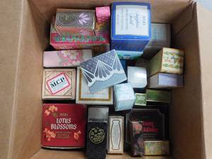 lot 89 image: 3 boxes of vintage avon
