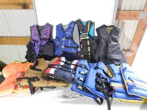 lot 161 image: Tote of life jackets