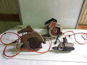 lot 173 image: 2 electric skill saws and a DRILL