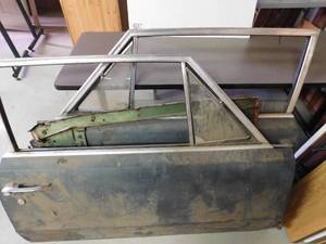 lot 217 image: 2 vintage car doors  Pontiac GTO doors