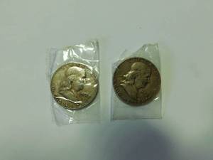 lot 225 image: 1952 & 1961 half dollar