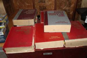 lot 74 image: Lot of (6) Motor Automotive Books - Parts & Time Guides, Import Repair Manual