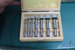 lot 196 image: Forstner Bit Set 7-piece w Wood Case