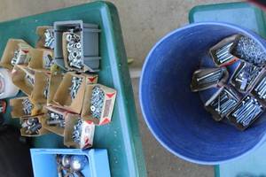 lot 493 image: Lot of (1 Bucket) Misc. Fasteners - Bolts, Washers, Nuts