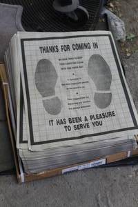 lot 510 image: Lot of (1 Stack) Paper Floor Mats