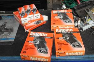 lot 159 image: Lot of (4 Boxes) Autolite Spark Plugs 4-pack