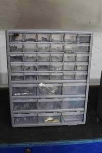 lot 162 image: Parts Organizer Cabinet 39-bin - Misc. Hardware