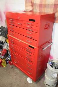 lot 206 image: Matco Rolling Tool Box 2-piece