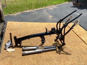 lot 42 image: 1973 Harley Davidson Sprint Frame, Triple Tree and Front Shocks