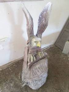 4ft tall Eagle carving from tree (s...