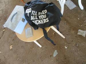 19 round table, cash lock box, vin...