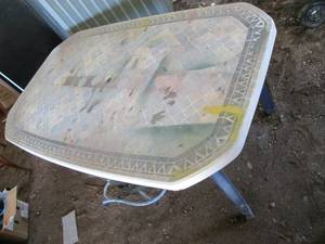 Resin top patio table