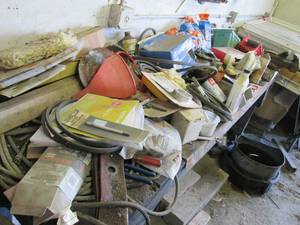 Contents of bench includes several ...