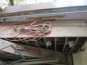 Large garage shelf plus contents 50...
