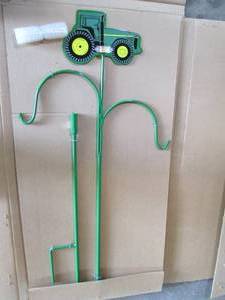 Green tractor rain Guage with Shepa...