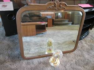 32.529.5 wood framed mirror and...