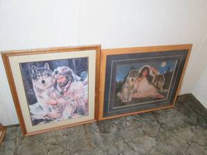 2 framed autographed prints by Maya...