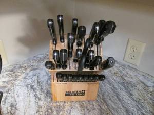 Six Star cutlery knife block...