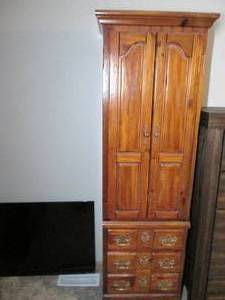 Vintage wardrobe cabinet with drawe...