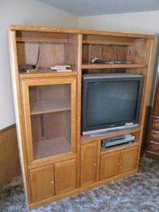 Entertainment center plus Sharp tub...