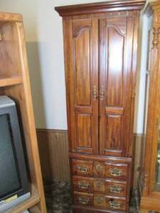 Vintage wardrobe cabinet with drawe...