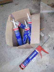 Box of power grab loctite caulking ...