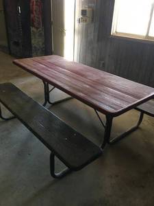 Resin top picnic table