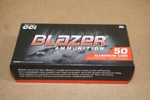 50 CCI Blazer 9mm Luger 115 Gr FMJ Aluminum Case Ammo