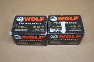 40 Wolf Polyformance 7.62 x 39 123 Gr HP Steel Case Ammo