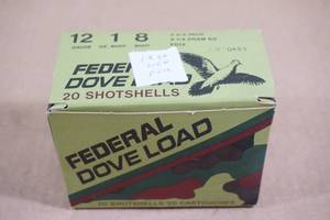 20 Federal Dove Load 12 Ga 2-34 8 Shot Shotshells
