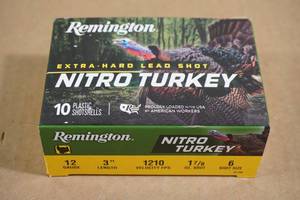 10 Remington Nitro Turkey 12 Ga 3 6 Shot Shotshells